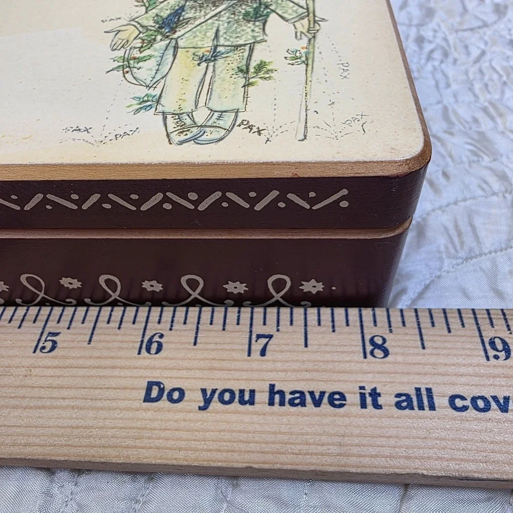 Vintage Reuge Swiss Music Keepsake Box Try To Remember Angel Watering Child Lamb